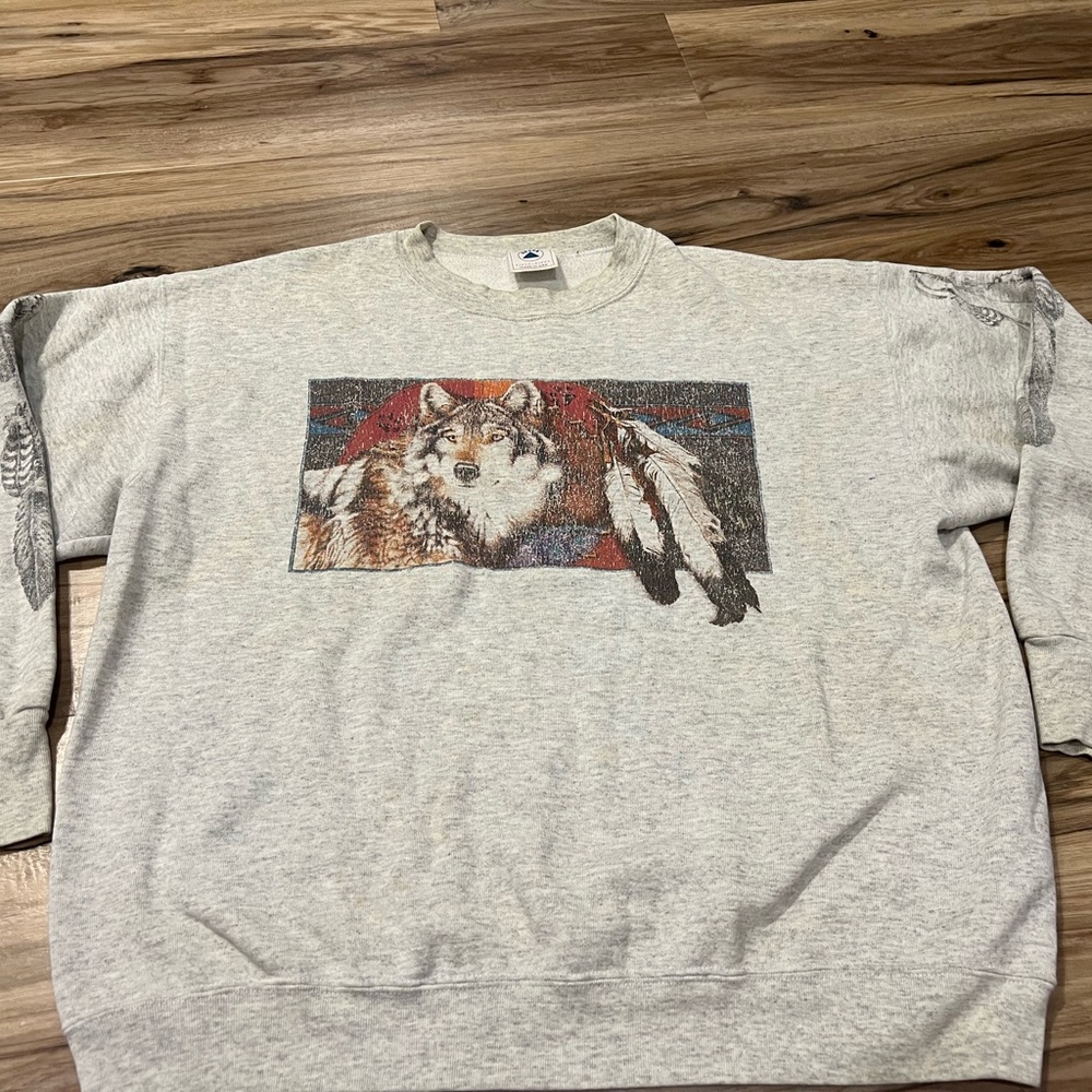 Vintage delta Native American crewneck